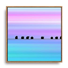 Framed Canvas Wall Art for Living Room, Bedroom Artistic Birds Canvas Prints for Modern Home Decoration Ready to Hang - 16"x16" inches