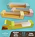 Cookeezz Couture - Colored Window Cake Box 12 x 3.75 x 2.75 Inch boxes Auto Popup Great for Bakery , Cakes , Cupcake - Assorted 12 Pack Boxes in 4 pastel colors also INCLUDED with 12 Cake Boards