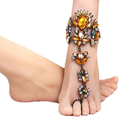 ClothingTalks Women Ankle Bracelet Wedding Barefoot Sandals Beach Foot Jewelry