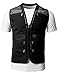 H2H Mens Casual Work Utility Hunting Travels Sports Mesh Vest With Pockets Black US XXL/Asia 3XL (KMOV086)