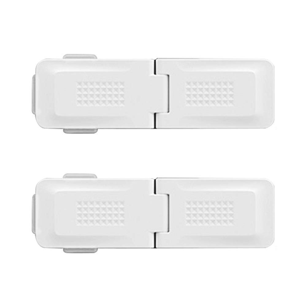 2 Pack Child Safety Locks, Baby Drawer Cupboard Locks, Right Angle Flat Angle for Cabinet Door and Drawers, Baby Proofing Cabinet Latch for Kitchen Storage Doors, Drawers, Cupboard, Refrigerator