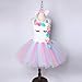 HJTT Girls Unicorn Costume Pastel Flowers Toddler Kids Princess Tutu Dress Up Clothes for Halloween Birthday Party Outfit