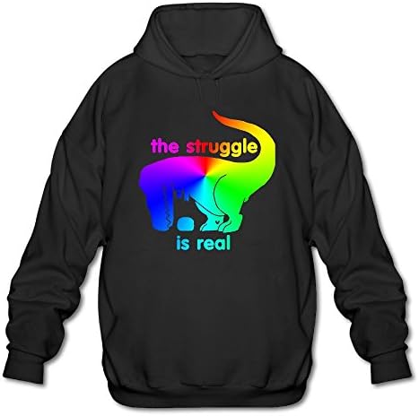 Warment colorful Dinosaur Bread Mens Pullover Sweatshirt Hoodie 3X