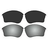 Replacement Polarized Black and Titanium Lenses for Oakley Half Jacket XLJ Sunglasses