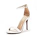 DREAM PAIRS Women's Karrie White Pat High Stiletto Pump Heel Sandals Size 6.5 B(M) US