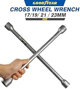 Goodyear Professional Fixed 4 Way Cross Wheel Wrench 17/19/21/23mm view 2