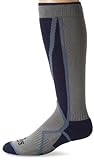 Hot Chillys Men's Mid Volume OTC Sock, Navy/Slate/Grey, Large