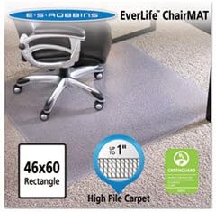 (3 Pack Value Bundle) ESR124377 46x60 Rectangle Chair Mat, Performance Series AnchorBar for Carpet up to 1"