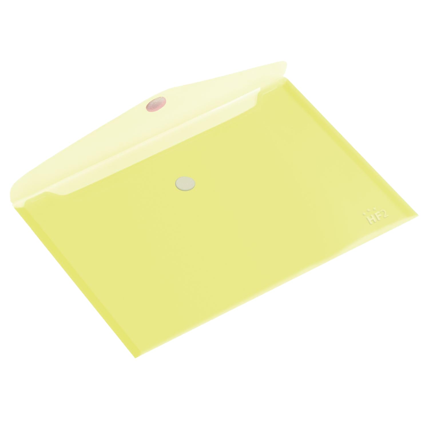Europel Wallet Folder (Pack of 10) | A4 Size | Envelope Document Folder with Hook & Loop Closure | Clear Yellow | for Home, Offices, School & Businesses | Landscape Document Organizer & Holder, 190153