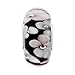 CharmSStory 925 Sterling Silver Core Flower Glass Charms Bead For Bracelets (Black)