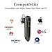 XJW 24 Hour talk time Bluetooth Headphones Car Speaker Phones Earbuds Best Wireless HD Stereo Earphones ，Mute Switch,Hands Free with Mic for Office/ Workout/Driver/Trucker (Black)