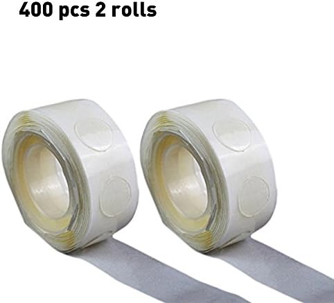400 pcs (2 Rolls) Balloons Glue, Double Sided Dots of Glue, Craft Adhesive Point Tape ,Non-liquid Glue, Double sided Adhesive Tape ,Dots of Glue Stickers Adhesive Tape,,double side removable glue ..