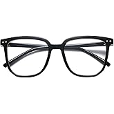 YuanHolumid Black Blue Light Blocking Glasses Anti-blue Light Frames Anti-blue Light Eyeglasses Retro Clear View Blue Light Blocking Glasses for Eye Protection Computer Vision