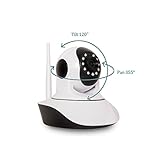 InCliick V3 Wireless Security Camera System, WiFi IP Camera, HD 1080, Pan Tilt, Two Way Audio, Motion Detection, Siren Alarm, Push Notification, Record, Night Vision, APP for iOS, Android, White