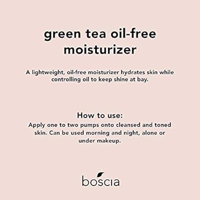 Boscia Green Tea Oil Free Moisturizer Daily Oil Free Face Moisturizer With Japanese Green Tea 1 7 Fl Oz Amazon Sg Beauty