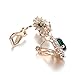 Yoursfs Emerald Clip on Earrings For Women Faux Gemstones Earrings 18k Gold Plated Bride Jewlery