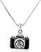 Camera Style Pendant with an 18 Inch Snake Necklace - Black or White Available
