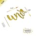 Fiesta First Birthday Smash Cake Kit Gold Glitter UNO Highchair Banner with UNO Cake Topper For Fiesta Cactus Taco Party Supplies Decorations
