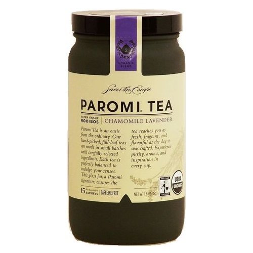 Paromi chamomile lavender super grade rooibos tea, caffeine free, 15-sachets