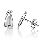 925 Sterling Silver Little Penguin 12 mm Post Stud Earrings