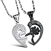 SunnyHouse Titanium Open Your Heart I Love You Key and Lock His & Hers Couple Pendant Necklace