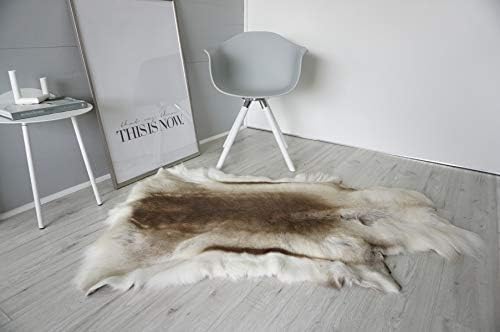 MILABERT Genuine Super Soft - Extra Large Scandinavian Reindeer Skin - Rug | Hide | Pelt - eRE 17