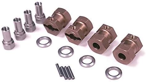4pcs Aluminum HEX 12mm adapters/Locking Hub 15mm Thick for Tamiya CC-01/CR-01/Hight Life