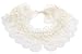 Elufly Women's Fales Collar Flower and Pearl Removable Lace Ribbon Shirt Collar (Flower and Pearl)