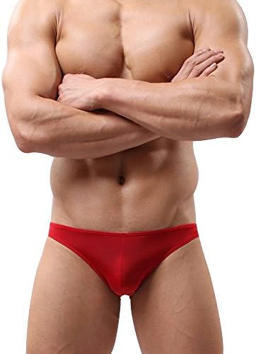 ESTD Men's Swim Briefs (L, Red )