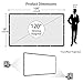Efnik 7 Projector Screen 120 inch 16:9 HD Foldable Anti-Crease Portable Projecion Screen for Home Theater Support Double Sided Projection and Halloween day Party decoration 2019