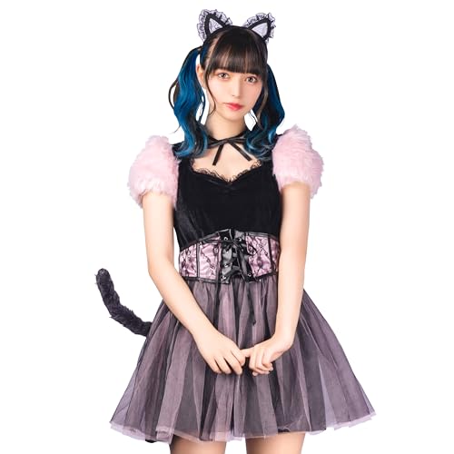 クリアストーン(Clearstone) コケティッシュガーリー コスプレ ハロウィン ストロベリーキャット レディース S ピンク