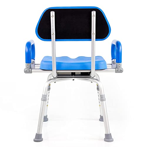 Revolution Pivoting Shower Chair for Bathtub, Adjustable Swivel Seat