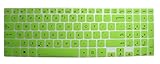 Translucent Green Ultra Thin Soft Silicone Gel Keyboard Protector Skin Cover for 15.6-Inch Asus VivoBook A551L K551LN N551LN N551JK S551LA S551LN S551X V551 V551LA V551LB R553L R553LN Transformer Book Flip TP500LA TP500LN series US Layout(if your 