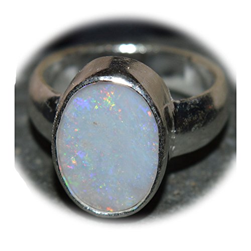 55Carat Natural Opal Silver Ring for Men 4.5 Carat Astrological Oval Cut Size 4,5,6,7,8,9,10,11,12,13