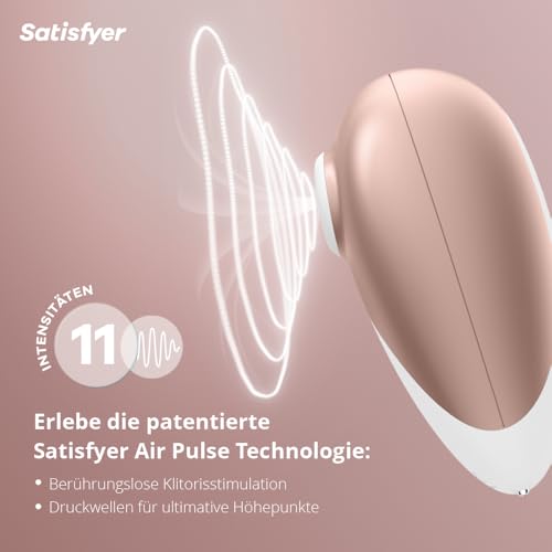 Satisfyer Pro Deluxe Next Generation Druckwellenvibrator | Sex-Spielzeug Frau mit Klitoris-Stimulation | Erotisches Toy mit 11 Vibrationsmodi | Leise & stark | Wasserdichter (IPX7) Auflegevibrator thumbnail 2