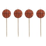 Creative Converting 4 Count Sports Fanatic Basketball Shaped Pick Candles