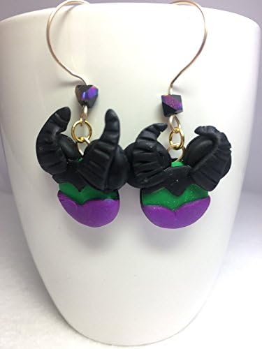 Disney Inspired Maleficent Villian Earring Sleeping Beauty Mickey Mouse Head