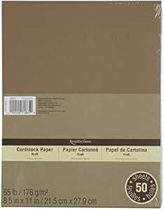 Cardstock Paper Value Pack, 8.5 x 11 in Kraft by Recollections