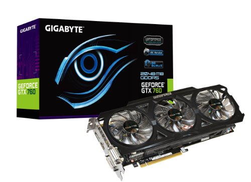 Gigabyte GTX 760 GDDR5-2GB 2xDVI/HDMI/DP OC WINDFORCE 3X Graphics Cards GV-N760OC-2GD REV2.0