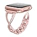 Aokon Bling Bands for Women Apple Watch Band 38mm Stainless Steel Metal Replacement Wristband Fashion Strap for Apple Watch Nike+, Series 3, Series 2, Series 1, Sport, Edition, Rose Gold
