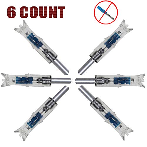 JIANZD Lighted Crossbow Nocks Automatic Light Nocks Replaceable Led