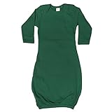 Laughing Giraffe Unisex Long Sleeve Baby Gown (0-3M, Kelly Green)