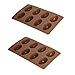 Mirenlife 8 Cavity Silicone Egg Pan, Egg Tray, Egg Shape Ice Tray, Silicone Baking Supplies for Cake Decorating, Chocolate, Candy, Jello, Baking Pan for Muffin, Bread and More, Set of 2