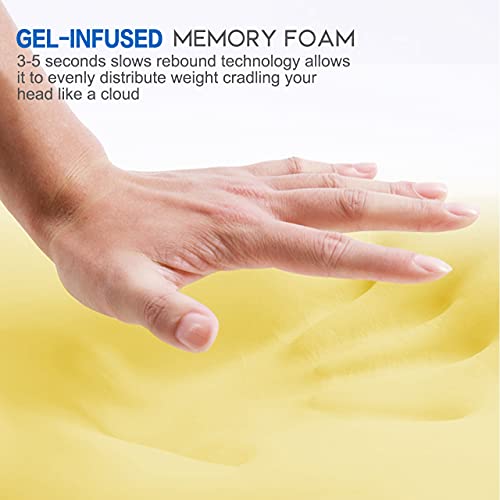 HOKEKI Memory Foam Pillow,Cervical Support Pillow for Side Sleepers