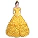 Ainiel Women's Cosplay Costume Princess Dress Yellow Satin (M, Style 1)