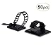 AGPTEK 50 Pieces Self Adhesive Cable Organizers, 25PCS Adjustable Multipurpose Cable Ties and 25PCS Cable Clips for Cord Management, Black