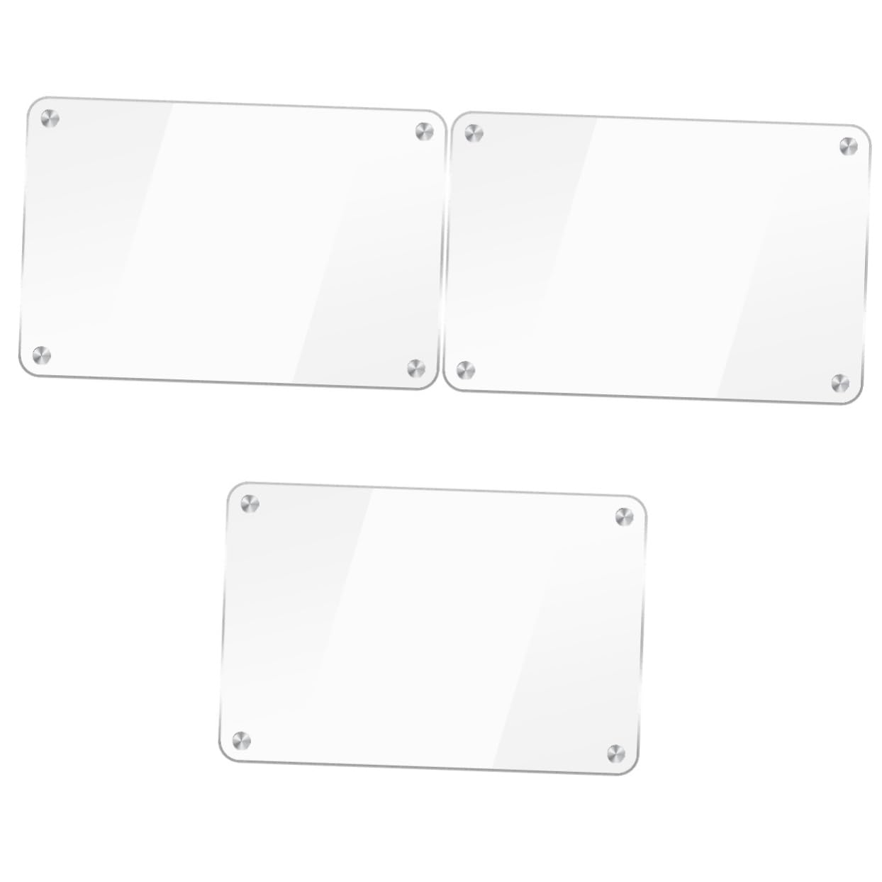 STOBOK 3pcs Magnetic Dry Erase Board Acrylic Dry Erase Board for Wall for Office Home Reminder Message Easy to Clean and Use