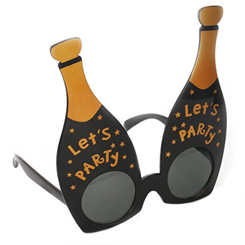 Champagne Sunglasses – Celebration Party Favors, Novelty Shades, Party Toys, Let‘s Party Funny Costume Glasses Accessories for Kids & Adults