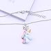 Best Friends Forever Unicorn Rainbow Friendship Necklaces Set for Girls Boys