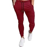 A WATERWANG Men's Slim Jogger Pants, Tapered Athletic Sweatpants for Jogging Running Exercise Gym Workout